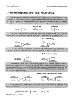 Diagraming Subjects and Preclicates