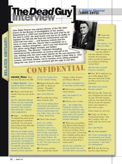 J. Edgar Hoover - Michael Stusser