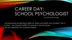 Career day: School psychologist