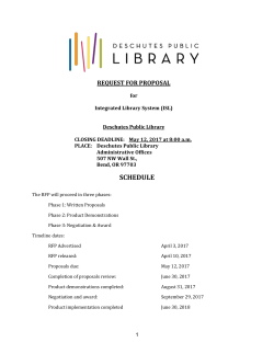 SCHEDULE - Deschutes Public Library