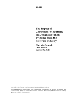 The Impact of Component Modularity on Design Evolution: Evidence