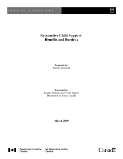 Retroactive Child Support: Benefits and Burdens