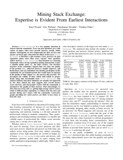 Mining Stack Exchange: Expertise is Evident From