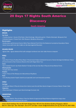 20 Days 17 Nights South America Discovery