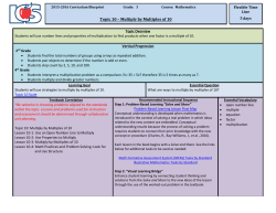 Topic 10 &ndash; Multiply by Multiples of 10