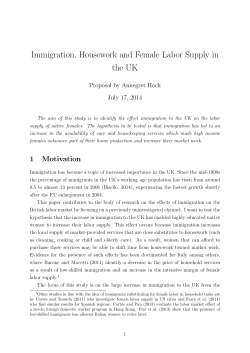 Immigration, Housework and Female Labor Supply in the UK
