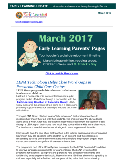LENA Technology Helps Close Word Gaps in Pensacola Child Care