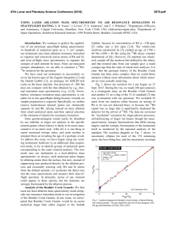Using Laser Ablation Mass Spectrometry to Aid Resonance