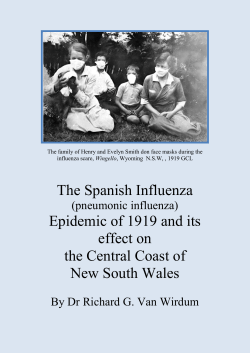 The Spanish Influenza Epidemic of 1919