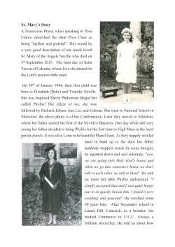 Sr. Mary`s Story - Poor Clares, Cork, Ireland