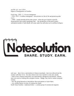 soc244- lc 8 - nov 8 2011 Impact of Immigration on