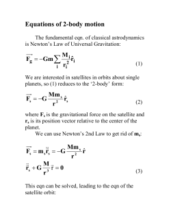 Satellite orbits lecture (PDF