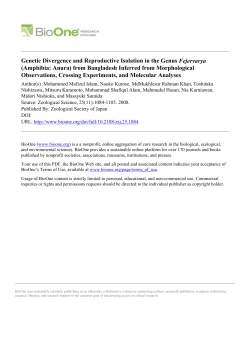 Genetic Divergence and Reproductive Isolation in the Genus