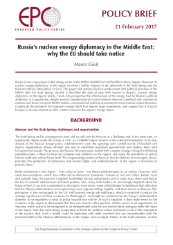 Russia`s nuclear energy diplomacy