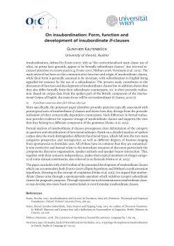 Form, function and development of insubordinate if