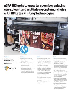 HP Latex 300 Printer | IT case study | ASAP UK | HP