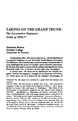 taking on the grand trunk