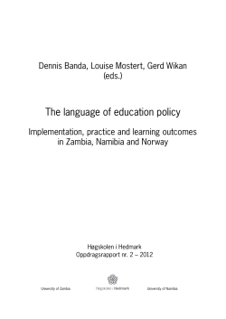 The language of education policy