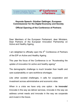 Keynote Speech - European Commission