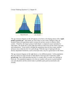 Critical Thinking Question # 2, Chapter 45. The age structure