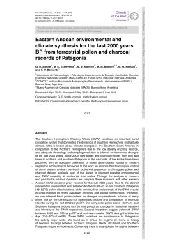 Eastern Andean environmental and climate synthesis for the last