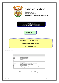 SENIOR CERTIFICATE NATIONAL SENIOR CERTIFICATE GRADE 12