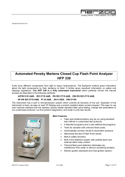 Automated Pensky Martens Closed Cup Flash Point Analyzer HFP 339
