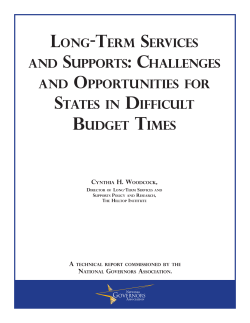 Long-Term Services and Supports: Challenges