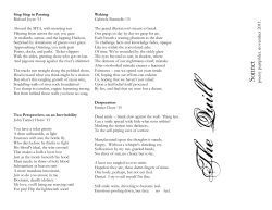 Sonnet poetry pamphlet. november 2011.