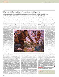 Pop artist displays primitive instincts