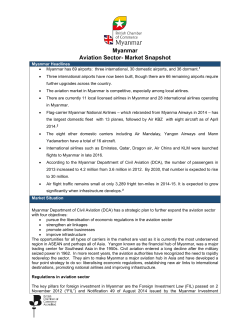Aviation - British Chamber of Commerce Myanmar