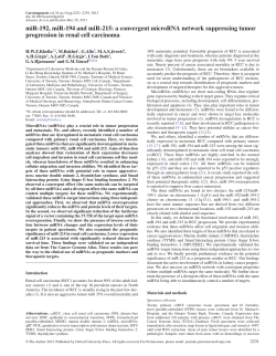 miR-192, miR-194 and miR-215: a convergent