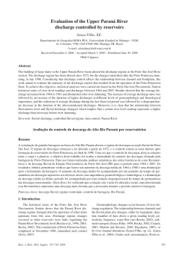 Evaluation of the Upper Paraná River discharge