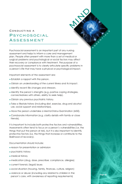 Psychosocial Assessment
