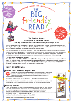 The Big Friendly Read promotional brochure