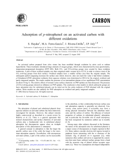 A dsorption of p-nitrophenol on an activated carbon with different