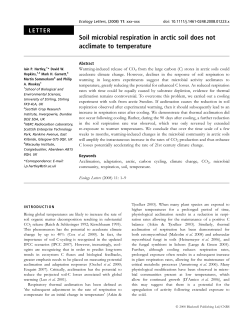 Soil microbial respiration in arctic soil does not acclimate to