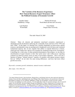 The Varieties of the Resource Experience: How Natural Resource