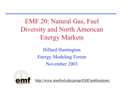 EMF 20: Natural Gas, Fuel Diversity and North American Energy