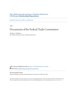 Documents of the Federal Trade Commission