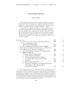 gruesome speech - Cornell Law Review