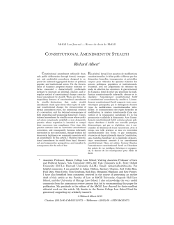 Constitutional Amendement by Stealth
