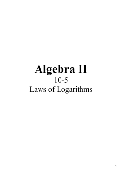 Algebra II