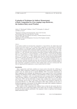 Evaluation of Techniques for Indirect Measurement of Body