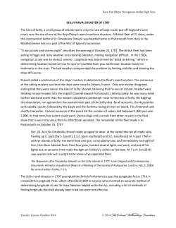 SCILLY NAVAL DISASTER OF 1707 The Isles of Scilly