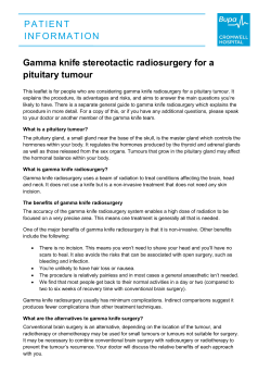Pituitary tumours