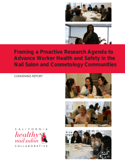 Framing a Proactive Research Agenda to Advance Worker Health