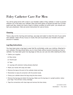 Foley Catheter Care For Men