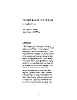 THE RED BADGE OF COURAGE An Episode of the American Civil