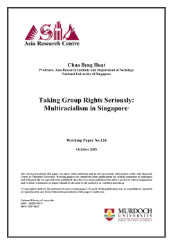Taking Group Rights Seriously: Multiracialism in Singapore